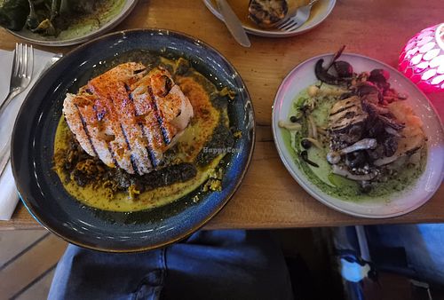 Roast Cauliflower; celeriac with wild mushrooms at Braai Restaurant Creeslough in Donegal