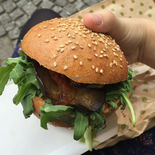smokey eggplant bagel  at Goodies Berlin - Friedrichshain in Berlin