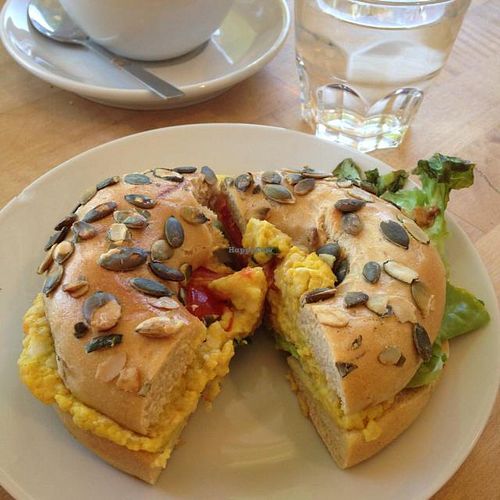 bagel with 'no-egg-salad'  at Goodies Berlin - Friedrichshain in Berlin
