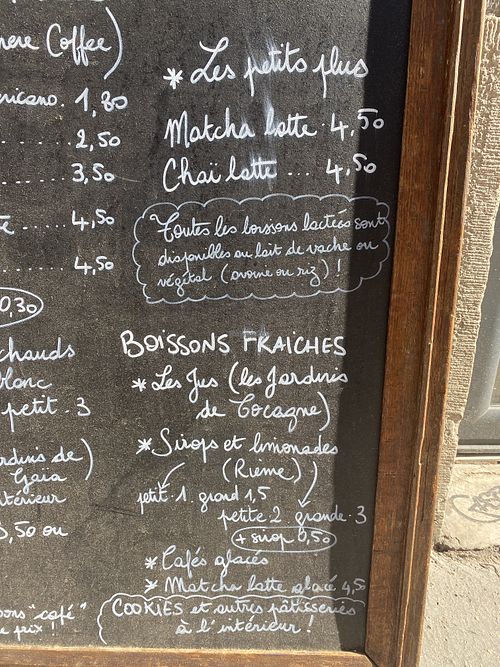 Menu  at L'Interstice in Besancon