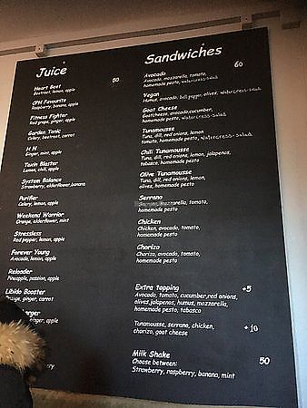 Menu As of 18/10/18. Includes both vegan and non vegan options.  at Big Apple in Copenhagen