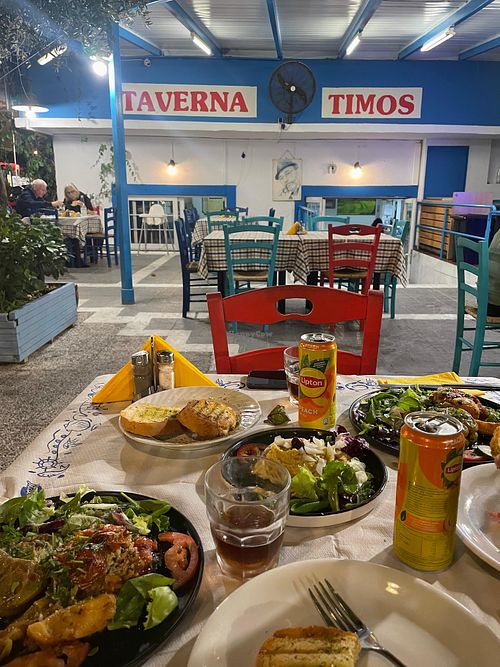 fava beans and stuffed peppers, both excellent!  at Timos Taverna in Igoumenitsa