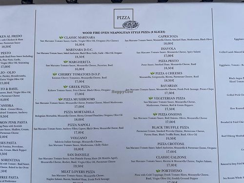 Minus the cheese there are so many options. I didn’t ask about vegan cheese. I didn’t have a pizza but someone else did and it looked incredible!  at Vanilia in Santorini