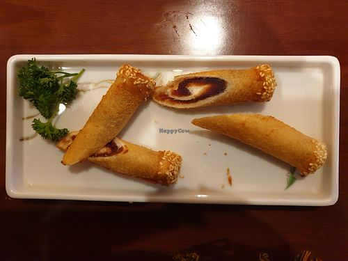 Sesame rolls stuffed with red bean paste at Tofu Vegan - Charlotte in London
