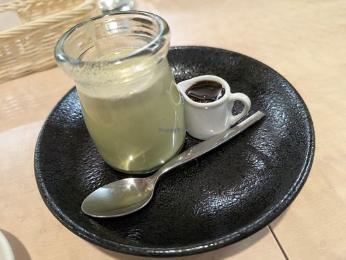 Matcha Pudding at MERCY Vegan Factory - Kyoto Station in Kyoto