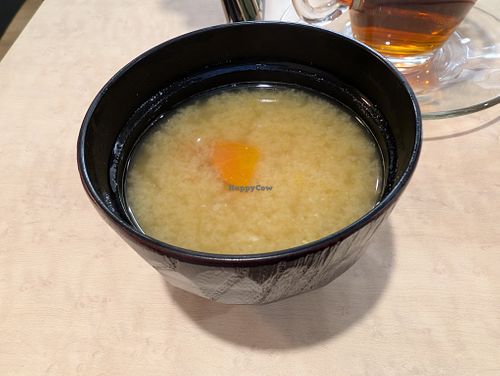 Miso Soup - Lunch at MERCY Vegan Factory - Kyoto Station in Kyoto
