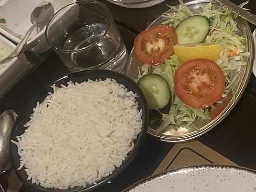 Boiled Rice and Saladd  at The New Bengal in Gosport