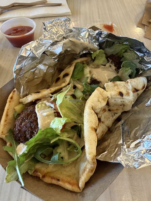 Falafel sandwich   at Baba's Mediterranean  in Fernandina Beach