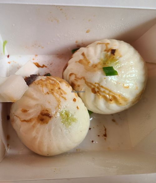 Steamed veggie bao buns at Bao-Ing-Out - Valley River Center in Eugene