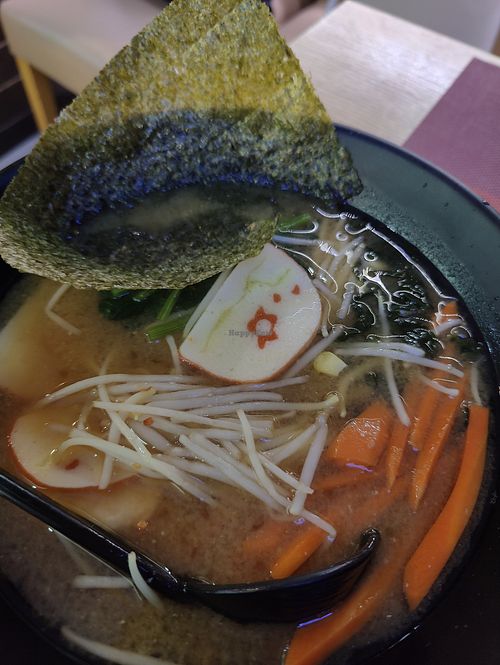 Miso ramen at Teng Bespoke Vegetarian Restaurant - 藤 in Central Singapore