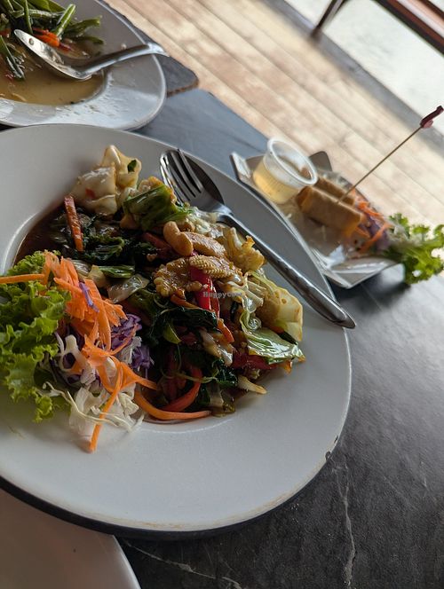 Basil veggies at Baan Rim Nam Riverside in Surat Thani