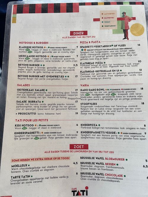 Beyond burger en spaghetti vegetarisch zijn vegan  at Café Tati in Antwerpen