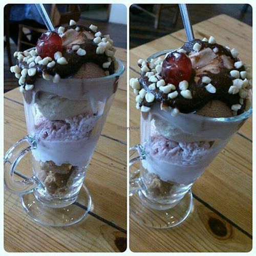 Ice cream sundae at Mono, delicious!  at Mono in Glasgow