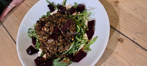 Haggis filled mushroom at Mono in Glasgow