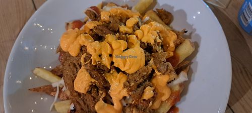 Kebab loaded fries at Mono in Glasgow