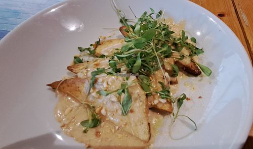 Tofu in peanut sauce at Mono in Glasgow