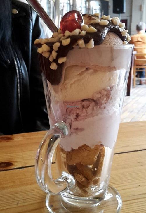 Brilliant ice cream sundae at Mono! at Mono in Glasgow