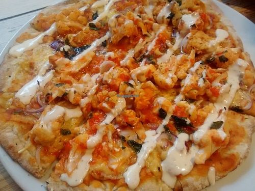 Buffalo cauliflower pizza at Mono in Glasgow