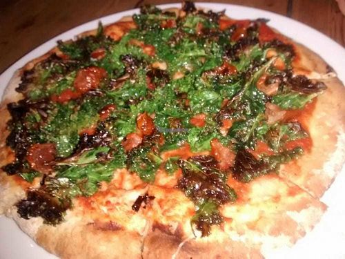 Kale and sundried tomato pizza at Mono in Glasgow