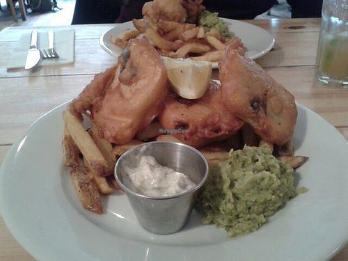 To-fish and chips at Mono in Glasgow
