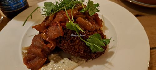 Haggis and potato cakes at Mono in Glasgow