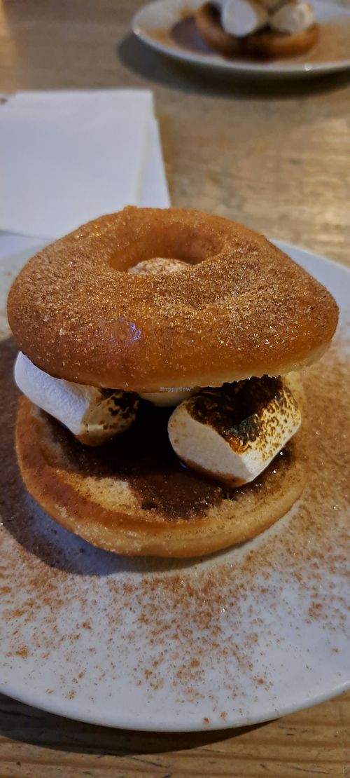 Pumpkin spiced smore doughnut at Mono in Glasgow