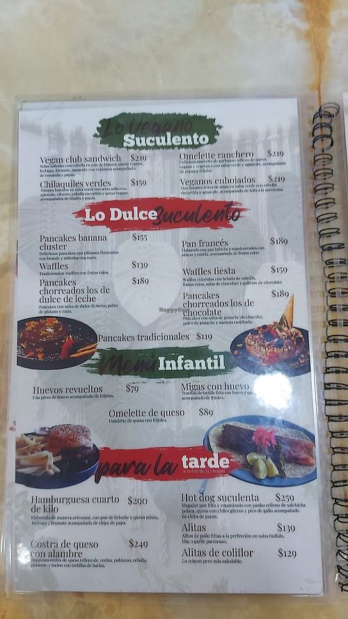 Éstos son los precios y platillos actualizados a abril 2026  at Terra Suculenta Brunch in San Luis Potosi