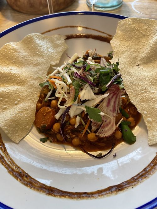 Vegan curry with chick peas  at Catch in Newquay