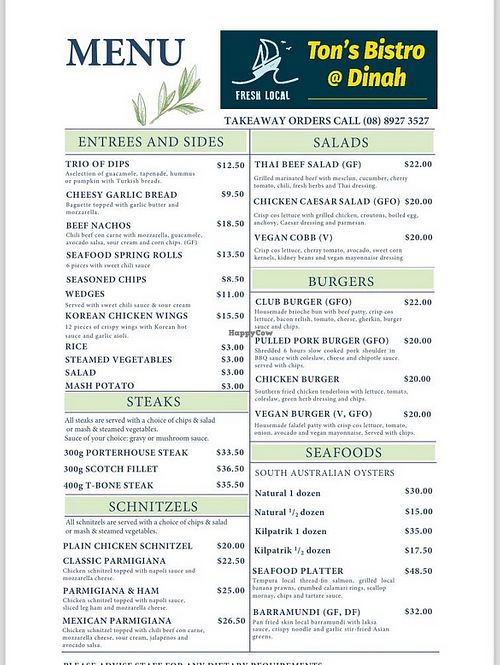   at Ton's Bistro at Dinah in Stuart Park