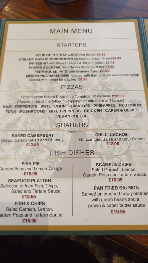 Menu 2 at Royal Oak Inn in Lostwithiel