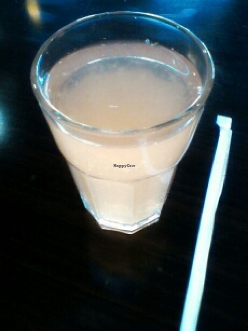 ORGANIC YERBA MATE TEA infused with fresh fruits, sweetened with stevia. at Green Corner Cafe in Glendale