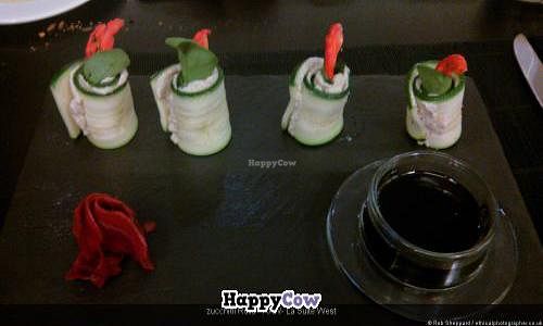 Raw Zucchini Rolls at RAW - La Suite West at Raw - La Suite West in West London