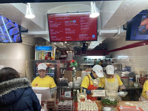 Counter at Lisa's Dumplings - Kiosk in New York City