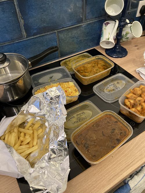 Vegan option for Indian take out (collection only)   at East in the West in Paignton