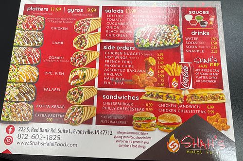  at Sha's Halal Food in Evansville