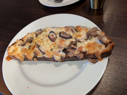 Cheese and Mushroom Toast at Shio Veg Cafe in Kyoto