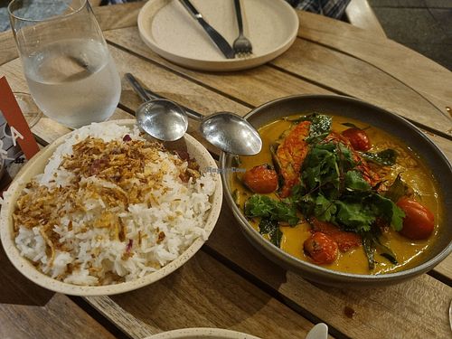 Eggplant & tempeh curry at Lontara in Rottnest Island