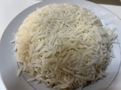Rice which accompanies curry  at Delhi Darbar in Khorog