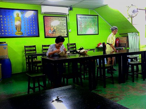 Sitting area at Meow Yean Vegetarian in Sungai Petani