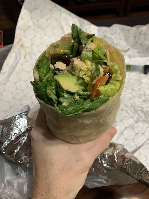 Build your own wrap with tofu.  at Salad and Go hutto in Hutto