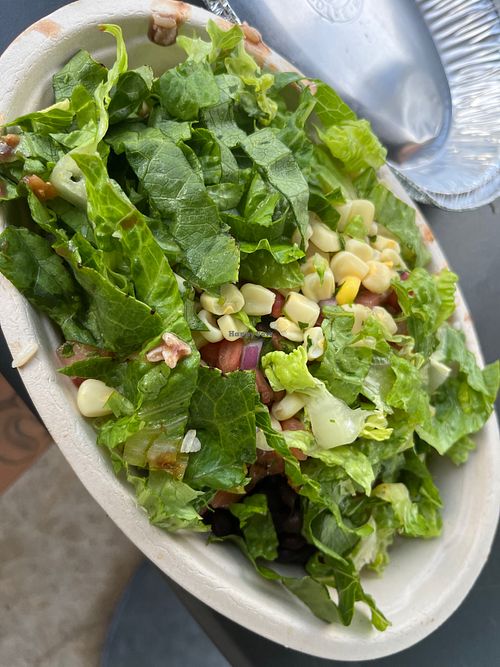 Sofrita bowl before mixing it-how it came  at Chipotle in Gainesville