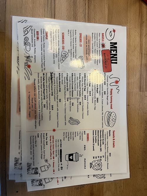   at Bathurst St Bagels in Hobart