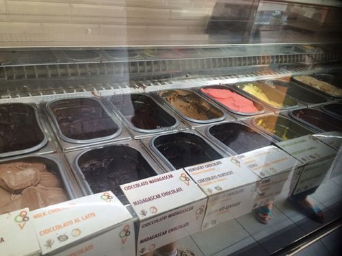 so many vegan flavours! at Fatamorgana Gelato in Rome