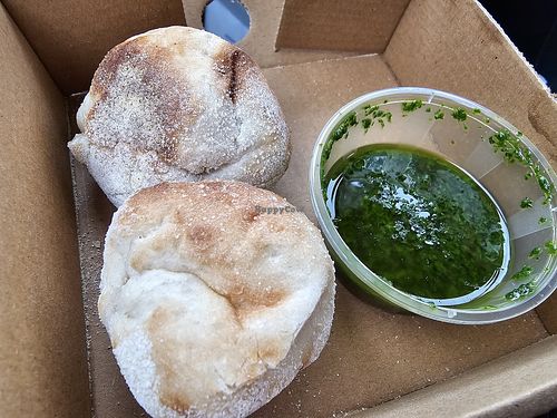 Cheezy garlic doughballs and pesto dip at  Prego in East Cowes
