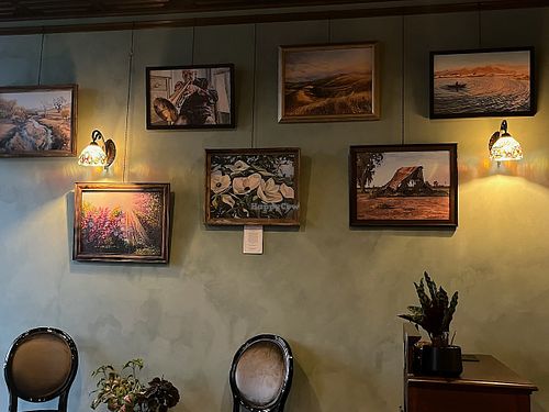 Exhibit of paintings by a local artist at Bellis  in Visalia