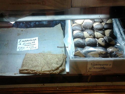 Delicious empanada (vegan pastry with vegetables) at ECOEcoShop in Granada