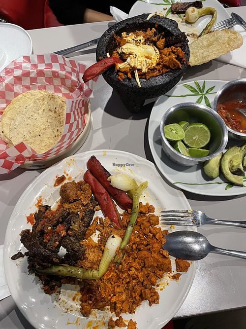 Parillada + Molcajete  at Veganion in Mexico City