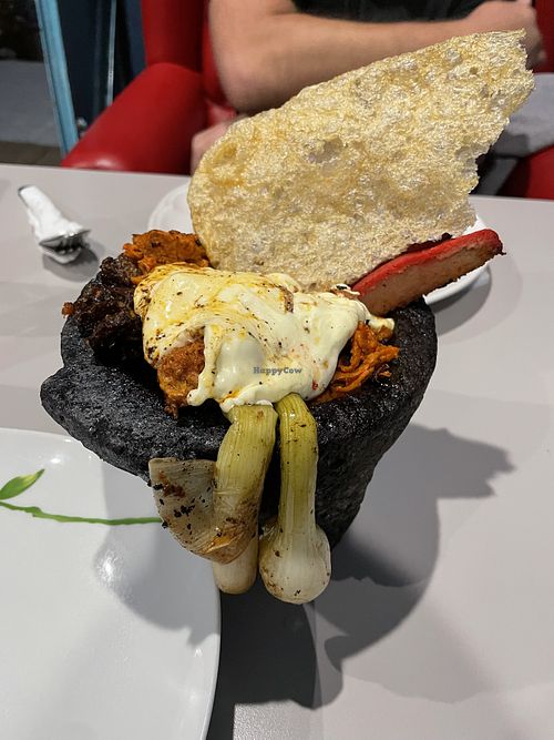 Molcajete  at Veganion in Mexico City