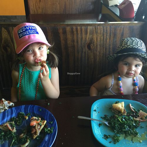 they loved the burgers and kale salad at Kale Cafe Vegan Kitchen in Daytona Beach