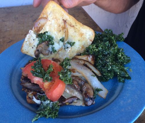 veggie burger with kale! at Kale Cafe Vegan Kitchen in Daytona Beach